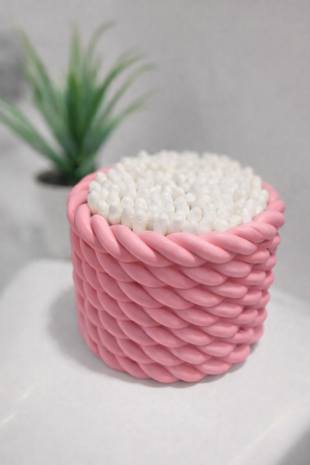 Pot à Q-tips décoratif