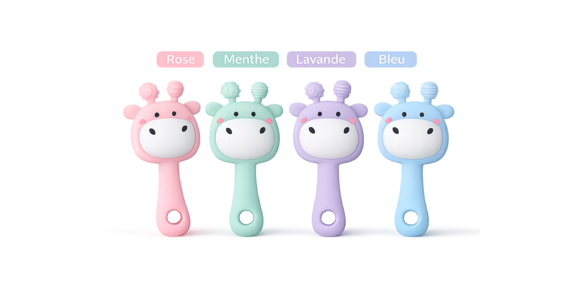 Hochet sensoriel en silicone